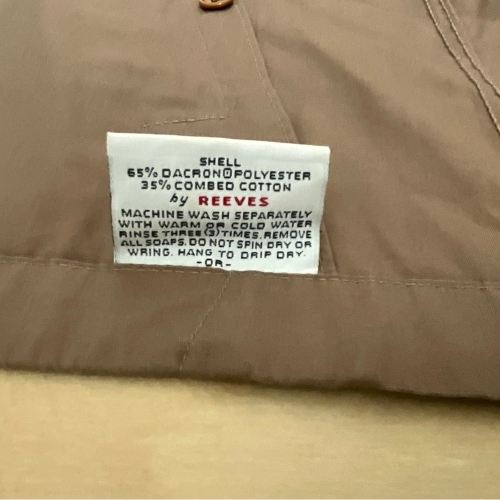 London Fog Women’s Size 44 Regular Zip up Jacket Vintage Tan Beige W/Pockets - Picture 3 of 7
